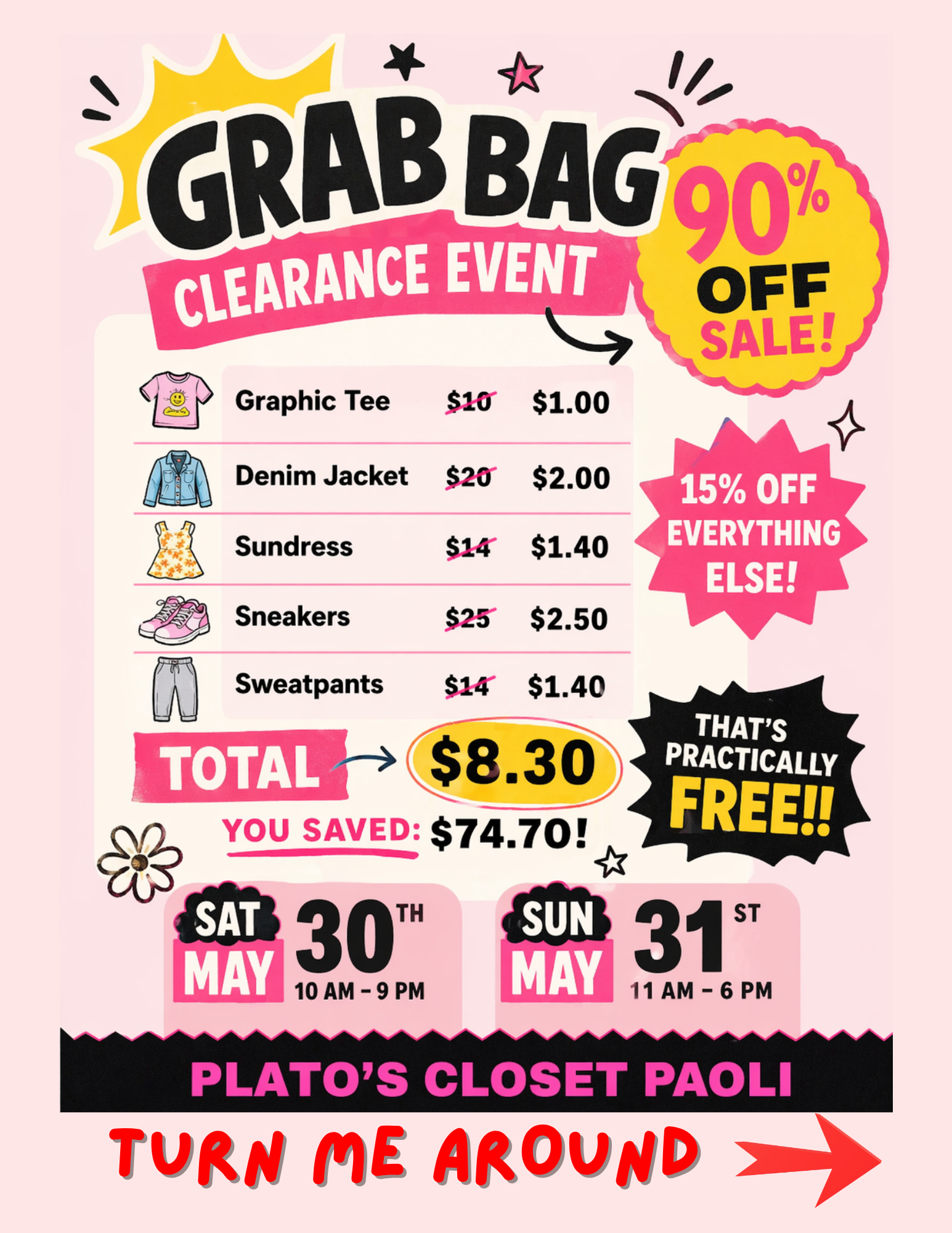 Grab Bag Clearance Event